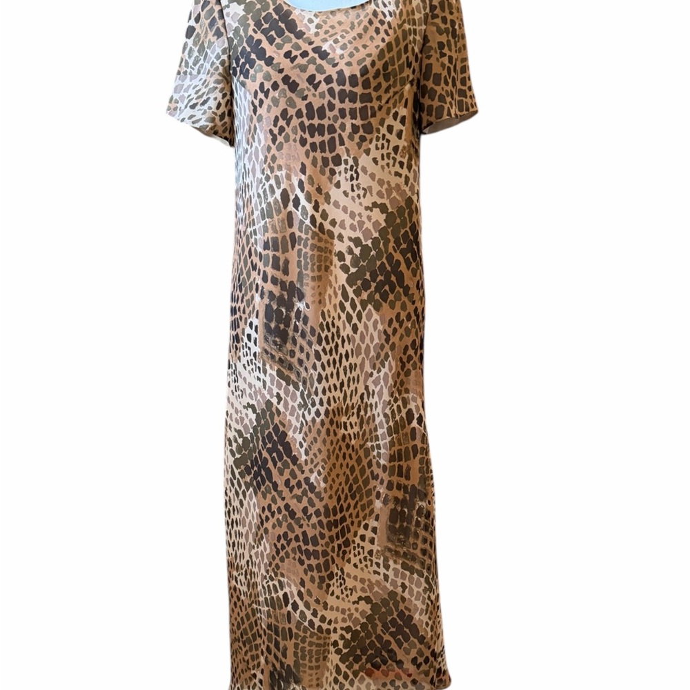 100% Silk - Adrianna Papell Animal Print Dress
